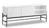 Jae 59\" Modern TV Stand with Storage and Cable Management for TVs up to 65\"- White