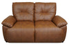 Bello 67\" Leather-Look Fabric Power Reclining Loveseat - Brown