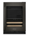 KitchenAid 24\" Beverage Centre with Wood-Front Racks – Black Ore - KUBR524SBE