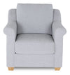 Finesse 37\" Contemporary Chenille Fabric Chair - Heather Grey