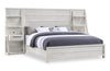 Haven Pier Bed with Headboard, Frame & 2 Piers, USB, LED, White - King Size
