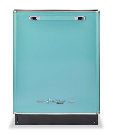 Classic Retro by Unique 24" 45 dBA Top-Control Dishwasher - Ocean Mist Turquoise - UGP-24CR DW T | Lave-vaisselle Classic Rétro par Unique de 24 po et de 45 dBA avec commandes sur le dessus - turquoise brume marine - UGP-24CR DW T | U24CRDWT
