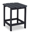 Bask Outdoor Patio End Table - 15\"W, High Density Plastic, UV & Weather Resistant - Black