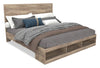 Oakley Platform Bed with Headboard & Storage Frame, Made in Canada, Natural - King Size