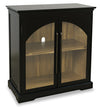 Twyla 33\" Solid Wood Accent Cabinet with Arched Doors - Black