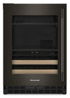 KitchenAid 24\" Beverage Centre with Wood-Front Racks – Black Ore - KUBL524SBE