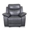 Cornell 40.16\" Top-Grain Genuine Leather Reclining Chair - Grey