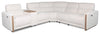 Sable Modular 6-Piece Chenille Fabric Power Reclining Sectional with Power Headrests and USB Port - Alabaster White