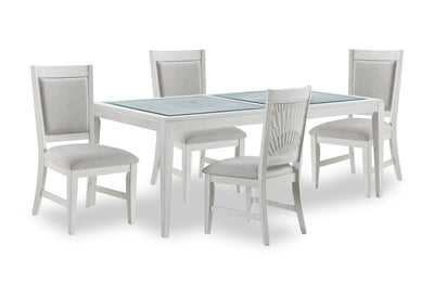 Vida 5pc Dining Set with Table & 4 Chairs, 78"W - Sand | Ensemble de salle à manger Vida 5 pièces avec table de 78 po (L) et 4 chaises - sable