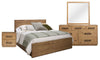 Scott Living Henri 6pc Bedroom Set with Bed, Dresser, Mirror & Nightstand, Wood, Brown - King Size