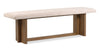 Scott Living Henri Dining Bench with Polyester Fabric, Wood, 68\"W - Brown
