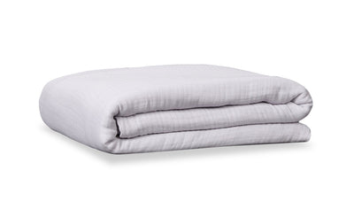 Veranda & Grove 4-Layer King Cotton Blanket - Grey | Couverture Veranda & Grove en coton à 4 couches pour très grand lit - grise