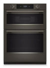 KitchenAid 30\" Smart Electric Combo Wall Oven with Cooking Camera - Black Ore - KOEC930SBE