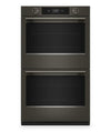 KitchenAid 30\" Smart Electric Double Wall Oven with Intelligent Cooking Camera - Black Ore - KOED930SBE