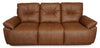 Bello 91.7\" Leather-Look Fabric Power Reclining Sofa - Brown