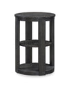 Declan 18\" Modern Round End Table with Shelf - Black