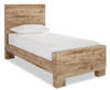Derekson Panel Bed with Headboard & Frame for Kids, Natural - Twin Size