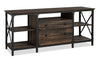 Steel River 66.06\" Commercial Grade Large Credenza with 2-Drawers & Open Shelves - Carbon Oak