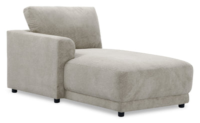 Voyage Modular Left-Facing Fabric Chaise with Removable Back Cushions – Beige | Fauteuil long modulaire de gauche Voyage en tissu avec coussins de dossier amovibles - beige