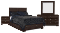 Yorkdale Brown 6-Piece Queen Storage Bedroom Package