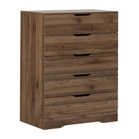 Holland 5-Drawer Chest - Natural Walnut
