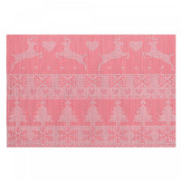 Vinyl Placemat Reindeer and Tree Red