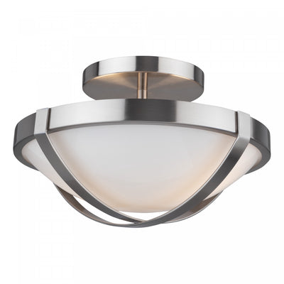 Cara Brushed Nickel 2-Light Flush Mount