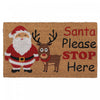 Coir Door Mat Santa Please Stop Here Floormat
