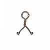Double Twist Iron Wall Hook Antique Brass - Set of 4 Hooks
