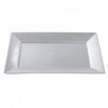 Rect. Serving Tray Smooth Silver 8 x 12 - Set of 2