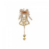 Metal Bell Shaped Ornament with Reindeer Gold - Set of 6 Christmas Ornaments