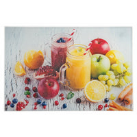 Printed Glass Cutting Board Fruit Smoothie - Set of 2