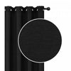Jacquard Blackout Panel Linea Black 96\" Drapes and Blinds