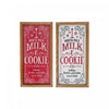 Framed MDF North Pole Milk & Cookie Sign - Set of 2 Wall Decor