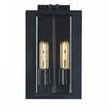Waterville Matte Black 2-Light Outdoor Wall Sconce II