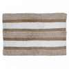 Microfibre Striped Bathmat Taupe 20 x 32