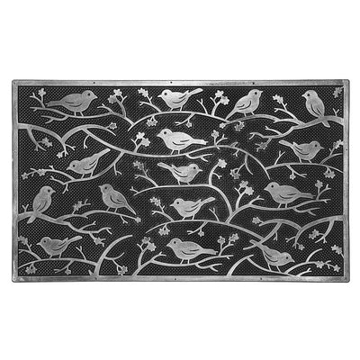 Rubber Birds on Branches Floormat|Tapis de plancher orné d’oiseaux perchés sur des branches, en caoutchouc
