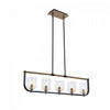 Cheshire Black & Brass 5-Light Island Light