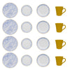 Coup 16-Piece Dinnerware Set - Blue Yellow
