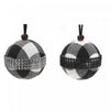 White Buffalo Christmas Ornament with Gems Belt - Set of 12
