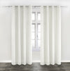 Circle 52\" x 96\" Linen Grommet Panel (Set of 2) - White