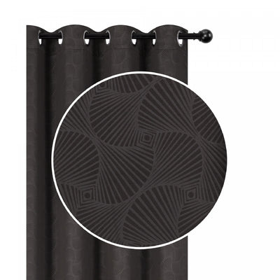Embossed Panel Shell Chocolate 96" - Set of 2 Drapes and Blinds|Panneau embossé chocolat de 96 po à motif de coquillages - ensemble de 2 rideaux et stores