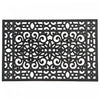 Black Rubber Grill Mat 23 x 36 Floral Floormat