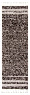 Vera Earth Taupe/Black Area Rug - 2'7\" x 8'4\"