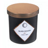 7oz Matte Black Scented Candle with Lid Silver Mohair - Set of 2