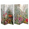 Double Sided 3 Panel Canvas Screen with Glitter Garden of Eden