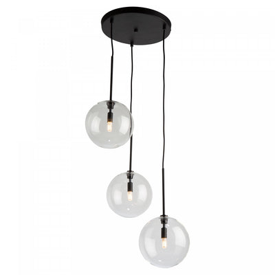 Pinpoint 3-Light Black Pendant