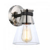 Kanata Black & Brushed Nickel 1-Light Sconce