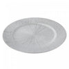 Charger Plate Sand script Silver 13\" - Set of 6 Dinnerware