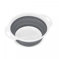Collapsible Colander Large White/Grey - Set of 2 Cookware